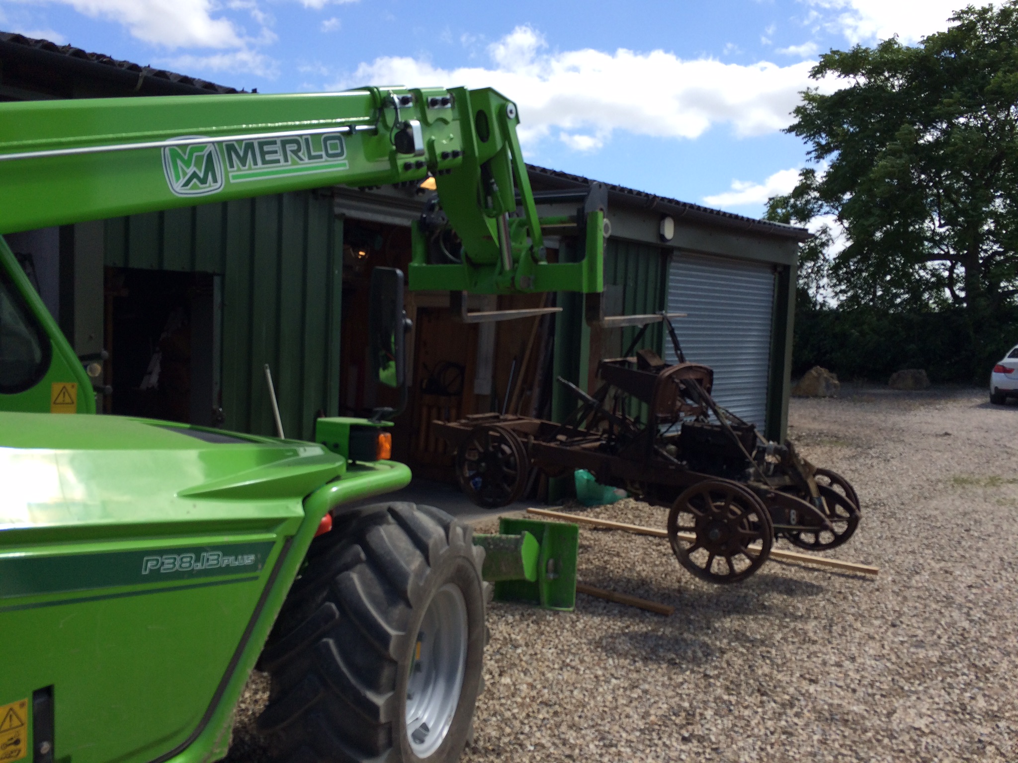 Arthur being unloaded on collection day